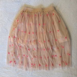 STELLA MCCARTNEY | TULLE SKIRT Pink with Hearts 8 years VGUC